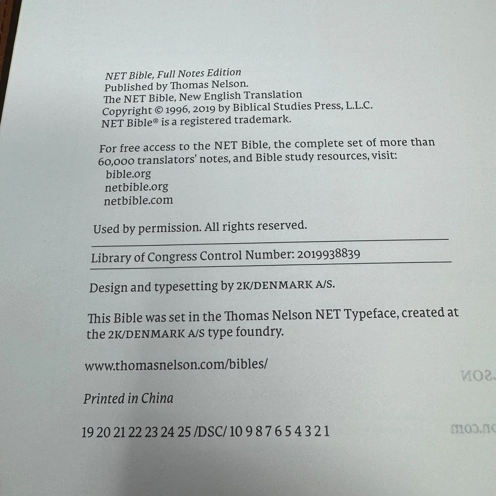 Thomas Nelson net bible